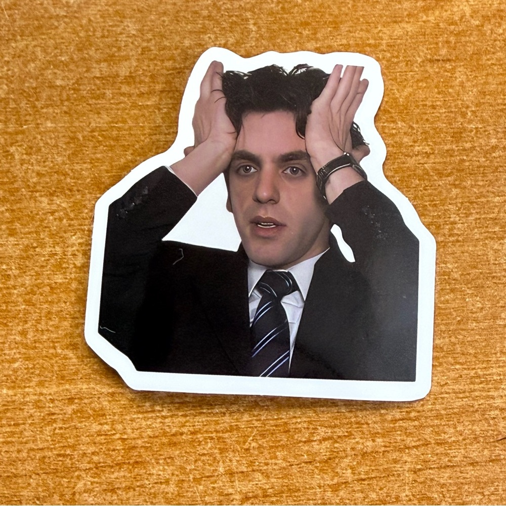 Funny Sticker with‎ Surprised Man